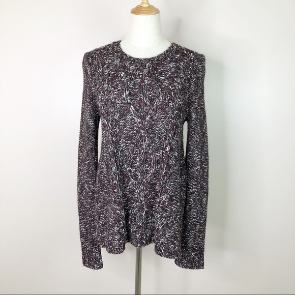 Madewell Sweaters - Madewell l Pullover Sweater Gray Wine Wool Blend S